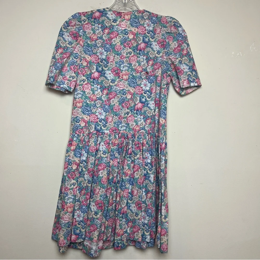 VTG The‎ Eagle's Eye for Children 80s Pink Roses Toddler Prairie Dress 10 USA